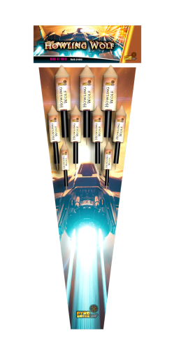 Green line fireworks rocket